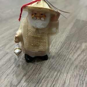 Festive Santa Figurine with Lantern